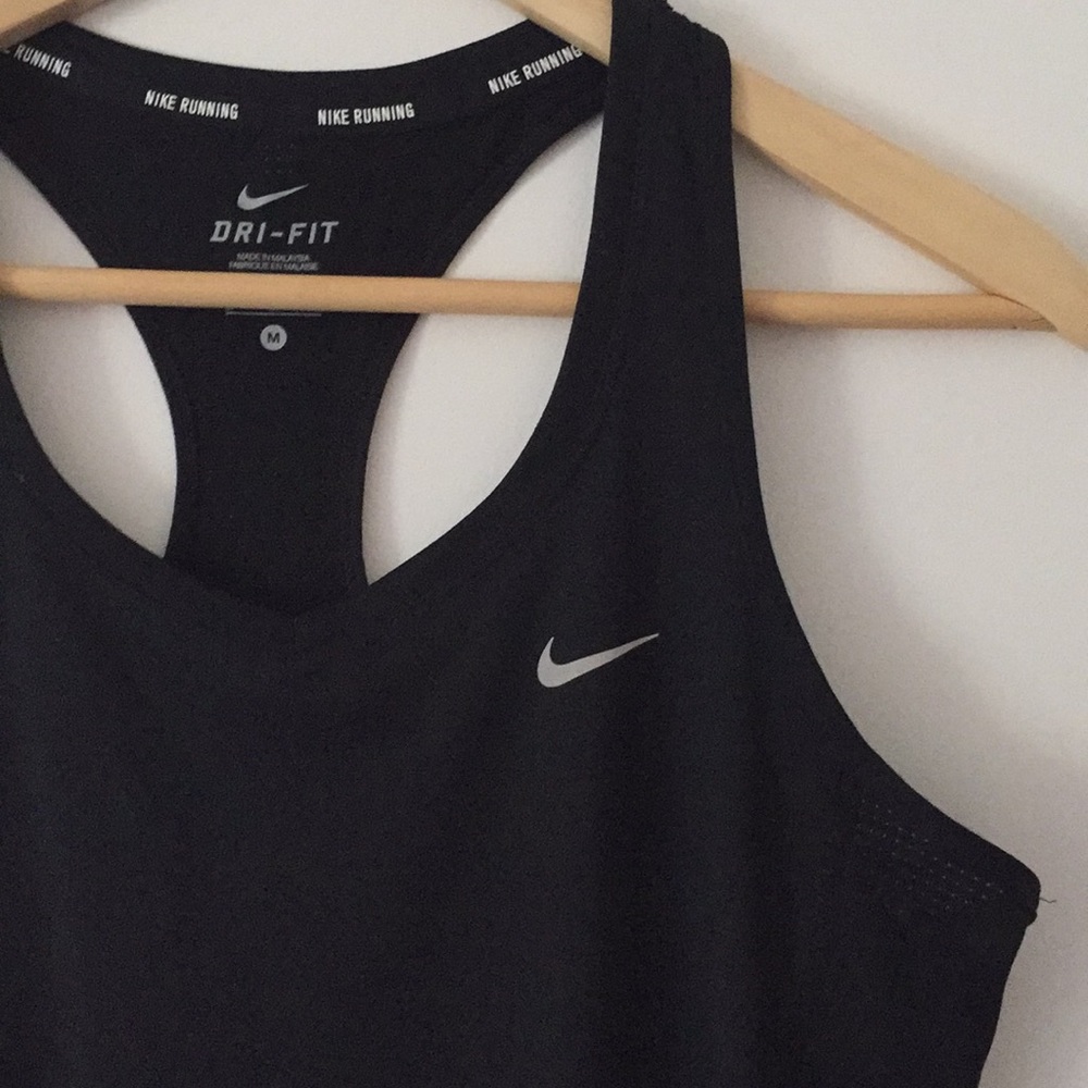 🛍 Nike running racer back tank logo athletic sz M